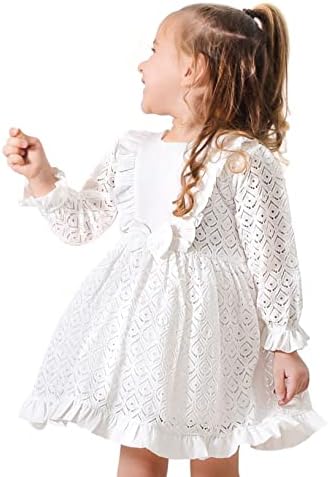 Сиреневое Дантелено Принцеса Рокля в стил Бохо с Бели Цветя Модел за Момичета