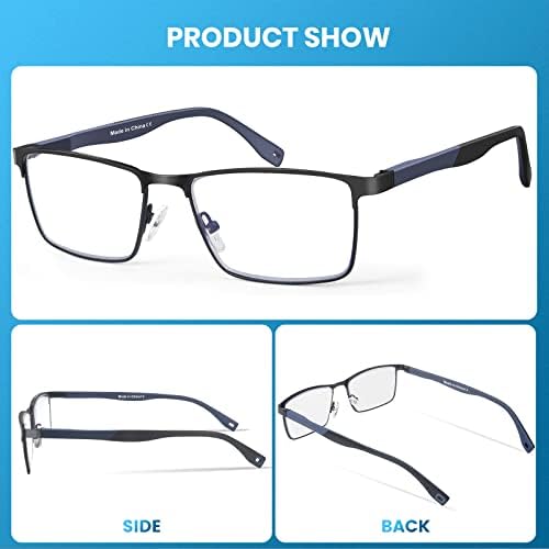 Мъжки слънчеви очила за четене FelixAim, Мъжки Метални Ридеры, Блокиране на Синя Светлина, по-Леки Очила в пълна Рамка с