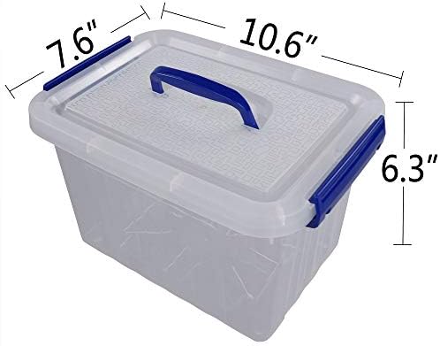 Пластмасова Кутия за съхранение с Малка Дръжка Pekky, 6 Литра на Прозрачни Пластмасови Контейнери, 6 Опаковки