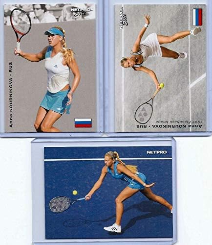 (3) Анна Курникова 2003ПЪРВАТА в историята на ПАРТИЯТА картички начинаещ NETPRO Elite Tennis!