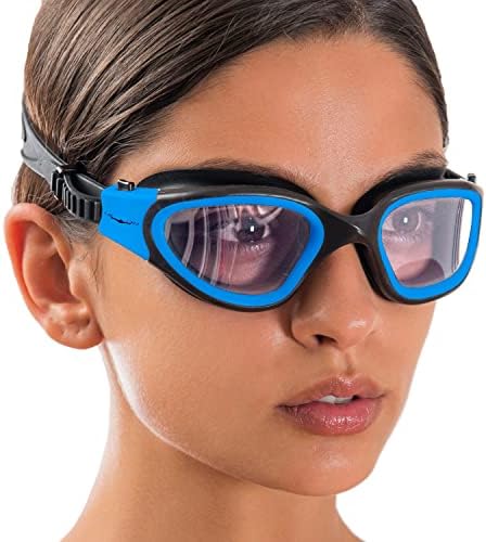 Очила за плуване AqtivAqua с широк преглед на // Тренировка по плуване в открити води // Линия за плаване в помещения