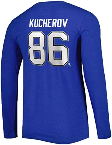 Тениска с дълъг ръкав на Zora Kucherov Tampa Bay Lightning 86 Младежки размер на Име и номер на играча