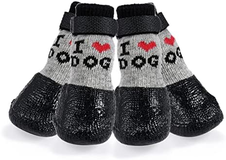 Чорапи за кучета Avaner Открит Противоскользящий Водоустойчив Протектор за Лапи с Регулируеми Джапанки за Малко Куче
