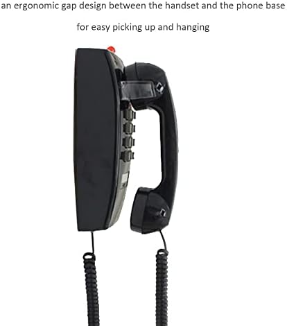 SDFGH Кабелен Стенен телефон Аналогов старата школа телефон с кабел Ретро Отточна тръба на шарнирна връзка, с монтиран на