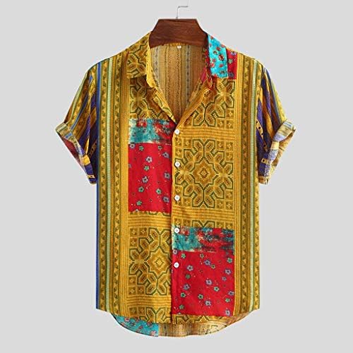 Мъжки Ризи в Африканския стил, Стилна Риза С Традиционния Модел, Летни Ризи Дашики Дантела с Къс Ръкав