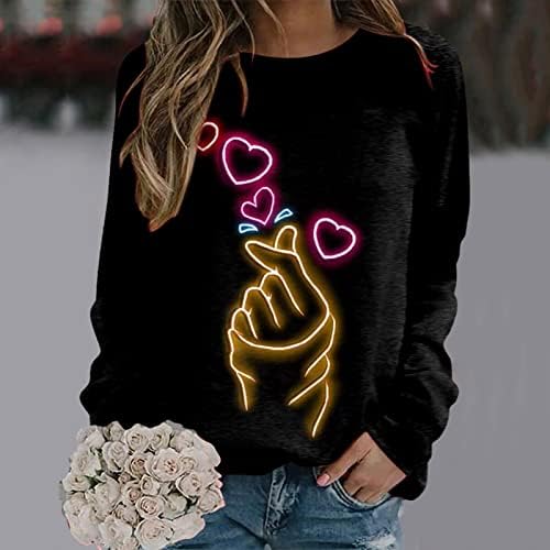 Дамски Ризи За Свети Валентин, Модна Тениска с принтом Сърцето си за Любовта, елегантно облечен Ежедневни Дамски