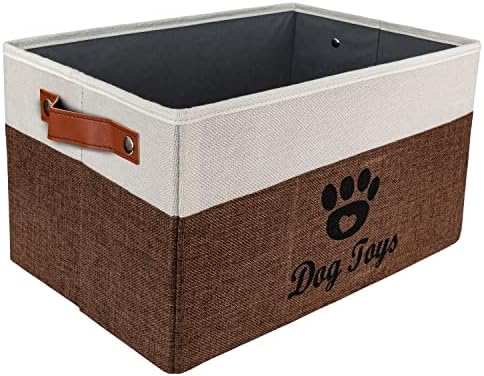 FJZFING Сгъваеми Кутии за Съхранение на Играчки за Кучета, Кутия за съхранение на Аксесоари с Дръжки, Кошница-Органайзер