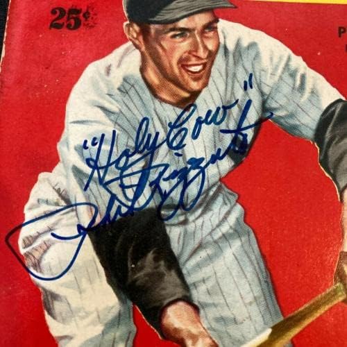 Реколта бейзболна е книга от 1951 г. с Автограф на Фил Риццуто и Различни Предмети с Автограф от JSA COA - MLB