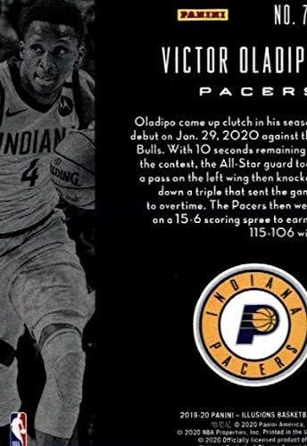 2019-20 Панини Illusions Orange 77 Виктор Оладипо Индиана Пейсърс Баскетболно Търговска картичка НБА