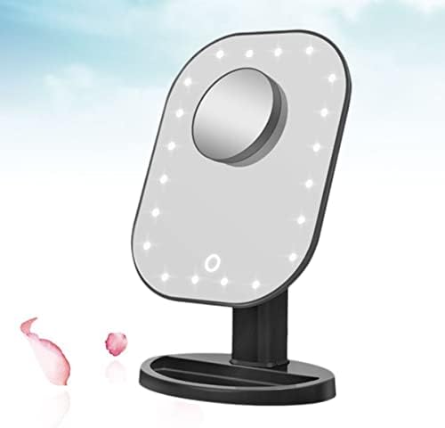 FRCOLOR USB Акумулаторна Led Светлини За Тоалетна Масичка Touch Make Eye Mirrorblack X Грим с Храненето от екрана Джобно Огледало с Увеличительными Овални електрически крушки с Подс?