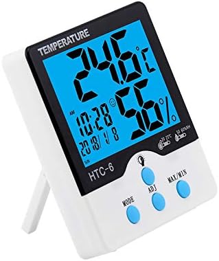 HOUKAI точност ръководят LCD Дигитален Термометър-Влагомер Електронен Измерител на Температурата и Влажността В Помещението Часовник метеорологичната станция