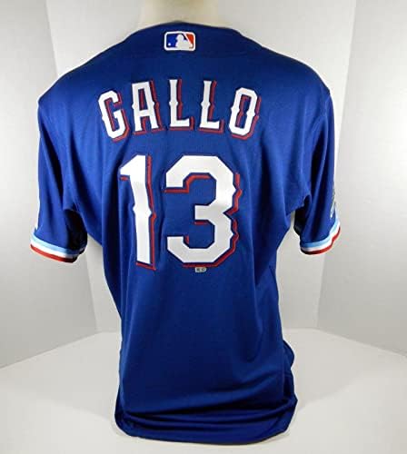 Тексас Рейнджърс 2020 Джоуи Гало №13 Освободени Детска Синя Фланелка на Първия сезон P 500 - Използваните В игрите на Тениски, MLB