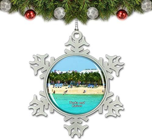 Умсуфа Търкс и Кайкос Провидансиал Коледен Орнамент за Украса на Елхата Crystal Метален Сувенир Подарък