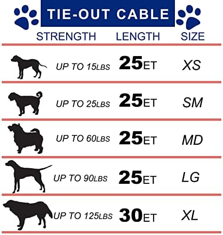 Привязной кабел за кучета Darkyazi и отразяваща броя с дължина 16 метра за улица, двор и къмпинг, за средни и големи