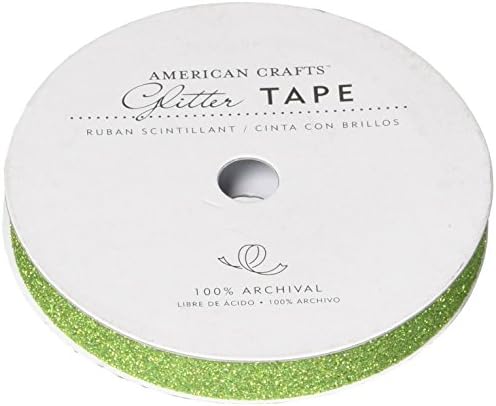Блестяща лента American Crafts 96057, 3/8 инча, Спанак