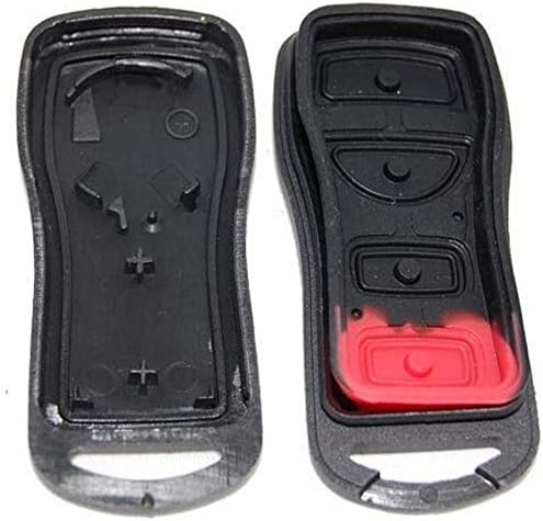 HQRP 2-Pack Дистанционно ключодържател без ключ с 4 бутона Работи с Nissan 350Z 03-08; Altima Maxima 02-06; Armada