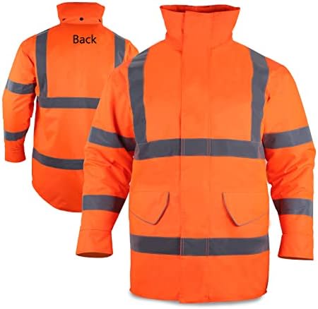 Мъжки защитни якета повишена видимост FONIRRA с руното облицовка, Светоотражающая Водоустойчив яке-бомбер ANSI