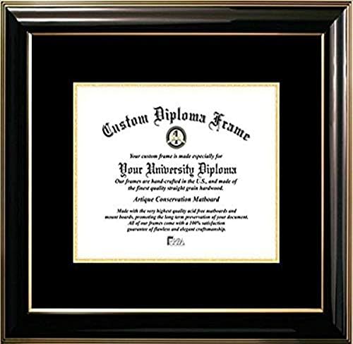 Campus Images CMBS0011014 Класическа Рамка за сертификат с черни и златни тепиха, 10 x 14