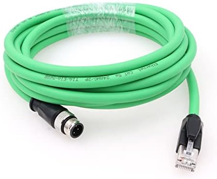ZBLZGP M12, 4-Позиционен D-кодирани Екраниран ethernet кабел Ethernet RJ-45 Водоустойчив кабел Cat5e (3 м)