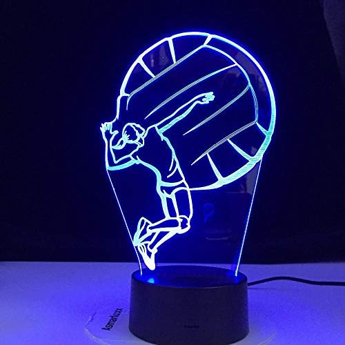 Волейболна Игра 3D Лампа USB LED Сетивна Илюзия Настолна Настолна Лампа Ключ 3D Нощен USB Настолна Лампа Клубни Подаръци