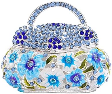 Кутии за дрънкулки Ingbear Blue Flower Bag с фигурки на панти, уникален подарък за Деня на майката, в Ковчег за бижута