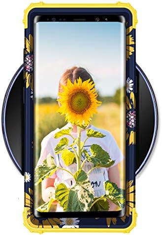 Калъф Galaxy Note 9, Калъф Samsung Galaxy Note 9, Fingic Sunflower 3 в 1 От ултра силна твърд КОМПЮТЪР и Мек силикон, Хибрид