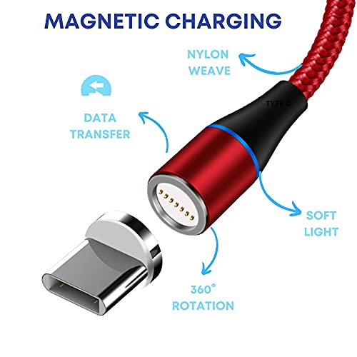 Магнитен кабел за зареждане USB-кабел Aporia с въртящи се на 360 ° 7-контактни топчета Micro Type C | Бързо зареждане
