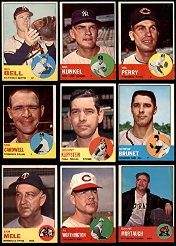 1963 Пълен комплект Topps Baseball High Number (Бейзболен набиране) VG+