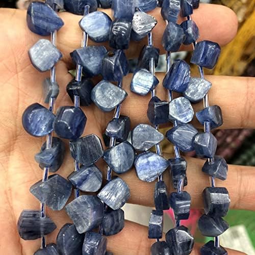 Dunsi de Cuentas cianita Azul Natural para fabricación de joyas, 3 cuerdas de 15,5 , venta al por Mayor|Beads| -