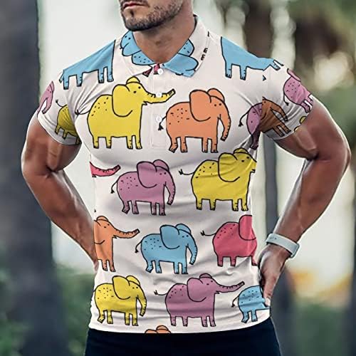 БАЙКУТУАН, мъжка тениска-поло с нарисованным слон за голф, тениски от фланелка с къс ръкав, всекидневни стаи върховете