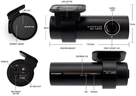Blackvue DR900S-2CH с карта Micro SD с капацитет от 16 GB | пълен комплект кабели Power Magic Pro | Връзка с облак