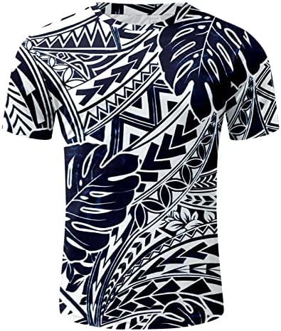 XXBR Мъжки солдатские Тениски с къс ръкав, Летни хавайски върхове с принтом Листа и кръгло деколте, Ежедневни Спортни тениски
