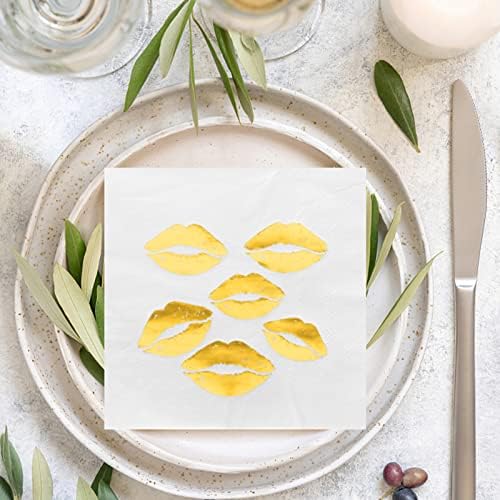 Сватбени кърпички Apriciti Gold, за Еднократна употреба Декоративна хартия за Сватбен банкет, Коктейлни Салфетки