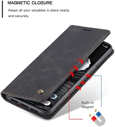 Чанта-портфейл CaseMe за Google Pixel 7, Мек калъф-награда от Изкуствена кожа, Магнитна Поставка, флип-надолу Защитна