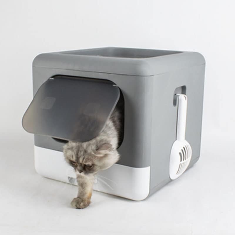 Котешката GPPZM с затворен капак е Напълно Затворен котешката тоалетна за котки, с чекмедже, Приучающий котки,