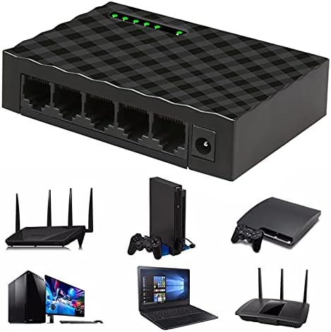 Съединители Мини 5-port Gigabit switch Fast Ethernet 1000 Mbps Мрежов комутатор Адаптер, LAN Hub Адаптер Пълен