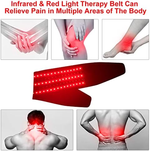 Колан за терапия с Червена светлина Устройство за облекчаване на болки в тялото, 660 нм и 850 нм Устройство за терапия