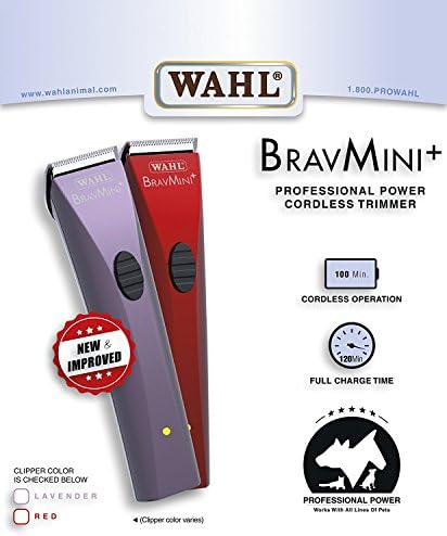 WAHL BravMini+ Професионален Безжична Машинка за подстригване на домашни животни Lavender Professional Животните с допълнителна