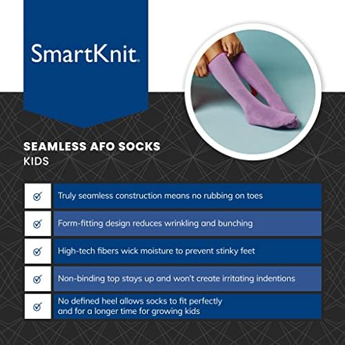 Чорапи SmartKnit с бесшовным интерфейс AFO, 3 опаковки - Детски размери