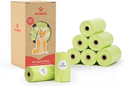 Торбички за кучешки какашек Pawaii, много дебели, херметически затворени и здрави торбички за кучешки какашек, всеки чанта