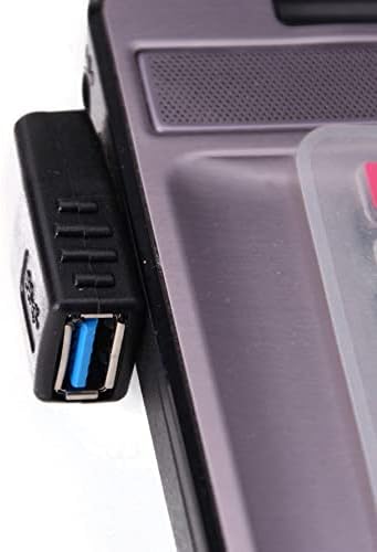 Правоъгълен адаптер Aoiutrn USB 3.0, 2 опаковки [Ляво＋ дясно] 90-Градусов удължителен кабел USB тип Мъж-жена L-образна