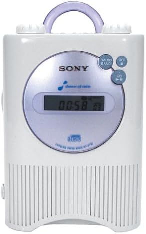 Cd плейър Sony ICF-cd73v са за душ / радио часовник (бял) (спрян от производство производителя)