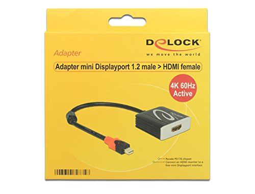 DELOCK - Адаптер Mini DisplayPort-HDMI DELOCK 62735 20 см Черен