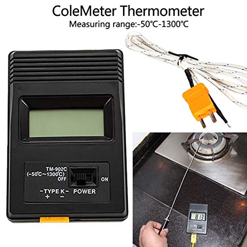 Дигитален Термометър Температурата на Термодвойка с Датчик за Термодвойки K-Тип Черен Термометър Термодвойки K-Тип