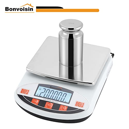 Калибровочный тегло Bonvoisin 2 кг за цифрови везни, клас M1, Въглеродна стомана, Хром (2000 г)