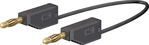 Многоконтактные Електрически конектори 28.0073-10021 Staubli, Свързващ проводник 100 см, 4 мм, черен (опаковка от 10 броя)