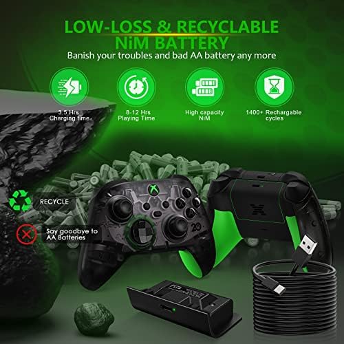 Акумулаторна батерия контролер KEKUCULL, Съвместима с Xbox серия S / X, Акумулаторна батерия с капацитет 1400 mah, Бързо