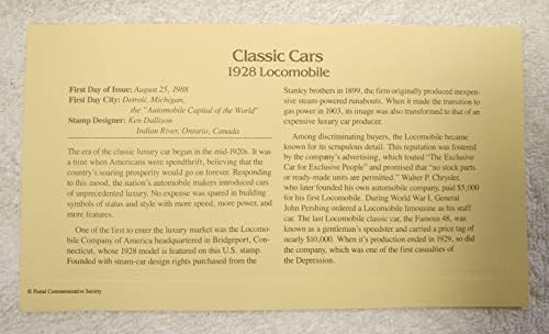 Класически автомобили - портативният двигателя 1928 г. - Точно копие на Марка от 22-каратово злато / Корица на Първия