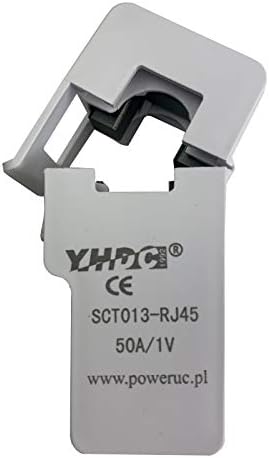 Трансформатор на ток с разделен сърцевина YHDC SCT013-RJ-45 Вход 5A, 10A, 15A, 20A, 25A, 30A, 50A, 100A, Изход 50mA, 1V, 0,333