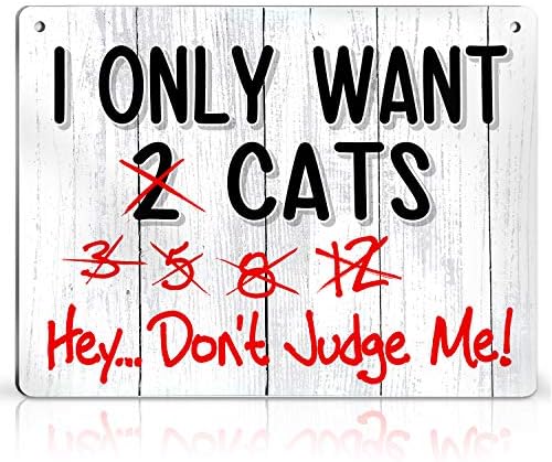 Големи марки Знак на Котки - искам само котки - Декор за котки Забавни подаръци с кляпом за оформяне на прозорци, офис, спалня,